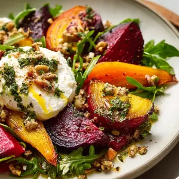 Roasted Beet and Carrot Salad With Burrata