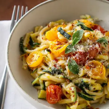 Sungold Tomato & Zucchini Pasta