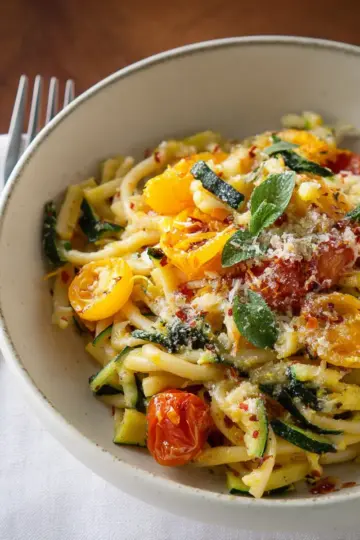 Sungold Tomato & Zucchini Pasta