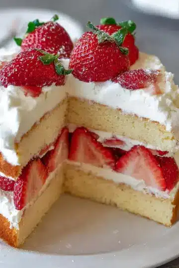 Japanese Strawberry Sponge Cake (Strawberry Shortcake)