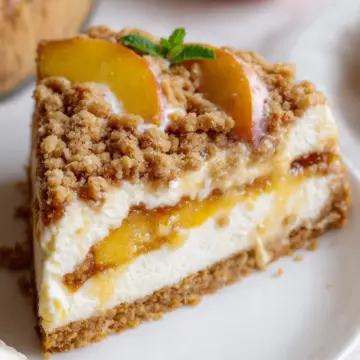 Peach Crumble Cheesecake