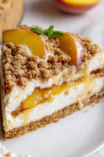 Peach Crumble Cheesecake