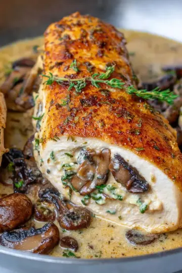 Mushroom Stuffed Chicken Breast