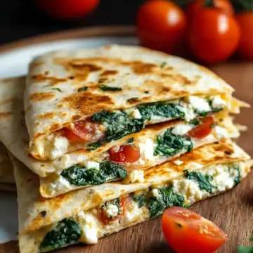 Spinach and Feta Quesadillas (Quick & Healthy)