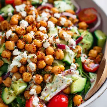Crispy Chili Lime Chickpea Salad