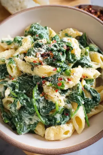 Pasta with Spinach, easy & quick!