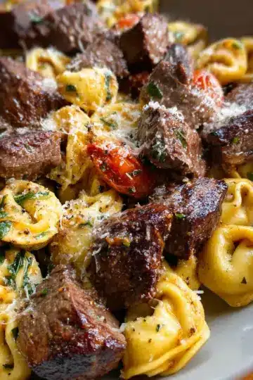 Garlic Parmesan Steak Tortellini