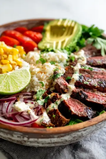 Cilantro Lime Steak Bowls