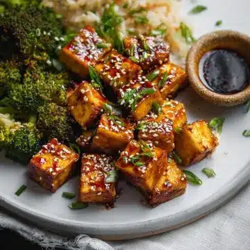 Easy Honey Garlic Tofu With Soy & Sesame